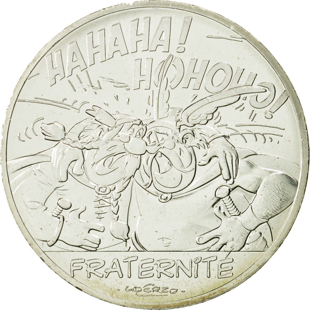 Coin, France, 10 Euro, Fraternité, Abraracourcix, 2015, MS(63), Silver