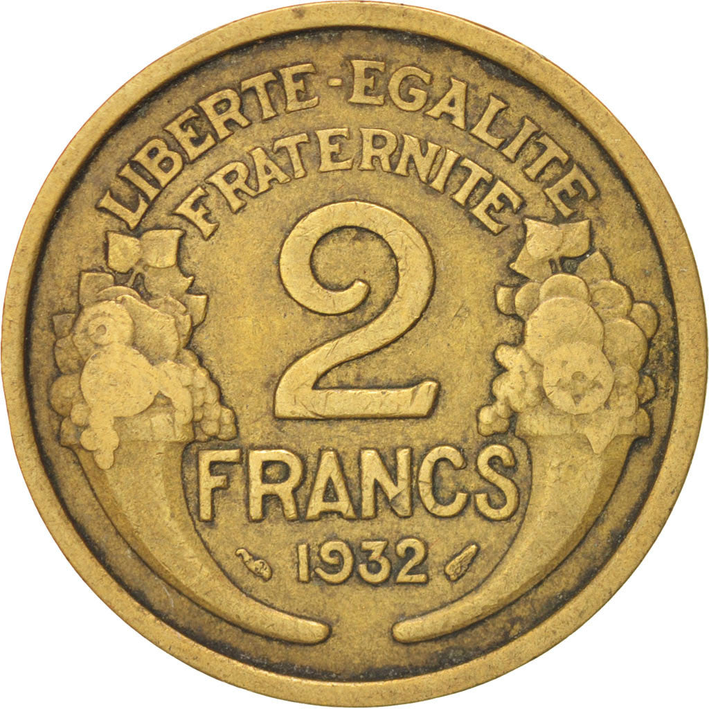 Coin, France, Morlon, 2 Francs, 1932, Paris, EF(40-45), Aluminum-Bronze, KM:886