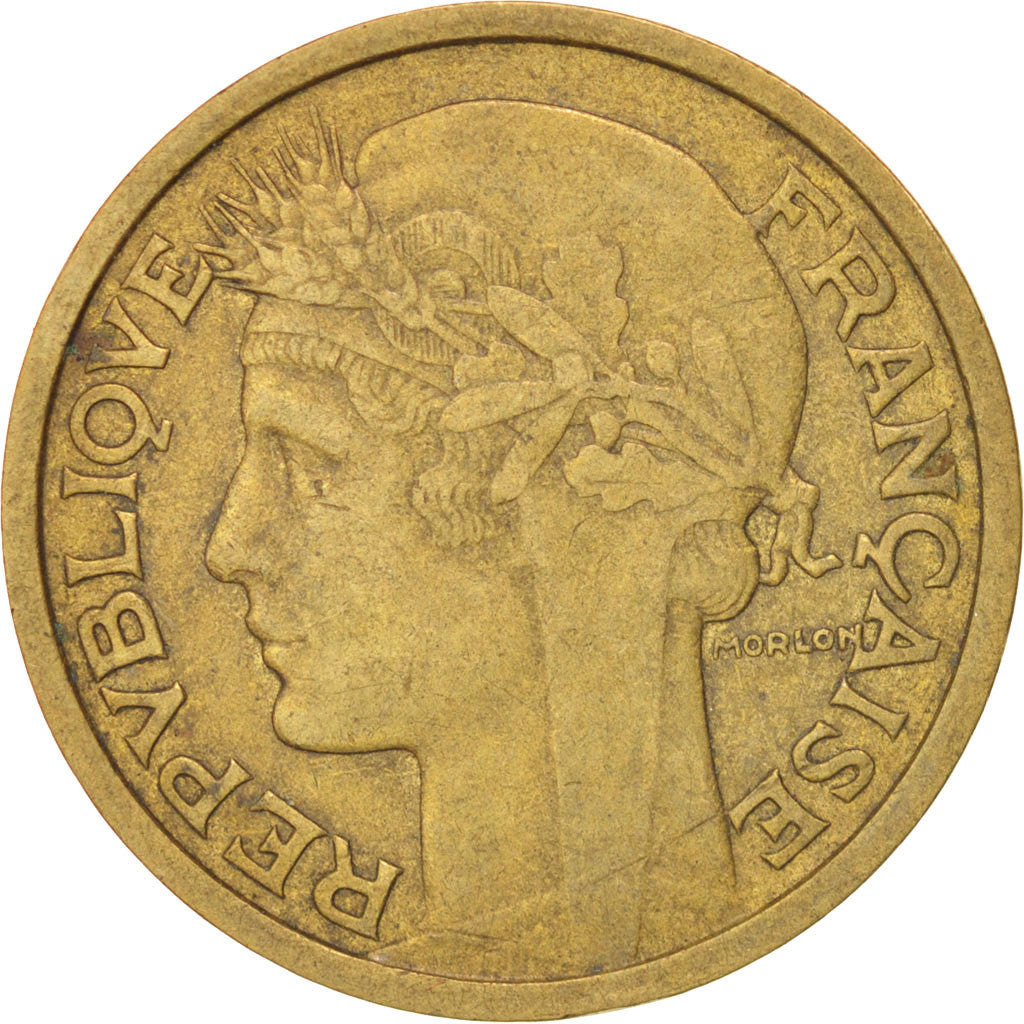 Coin, France, Morlon, 2 Francs, 1938, Paris, EF(40-45), Aluminum-Bronze, KM:886