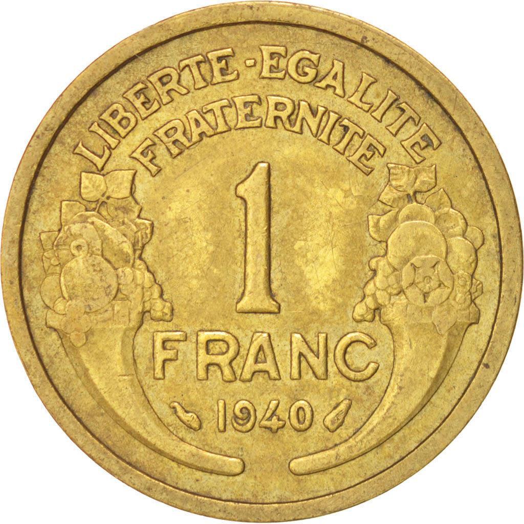 Coin, France, Morlon, Franc, 1940, Paris, EF(40-45), Aluminum-Bronze, KM:885