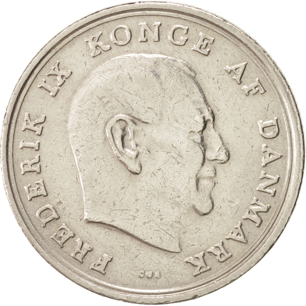 Coin, Denmark, Frederik IX, Krone, 1968, Copenhagen, EF(40-45), Copper-nickel