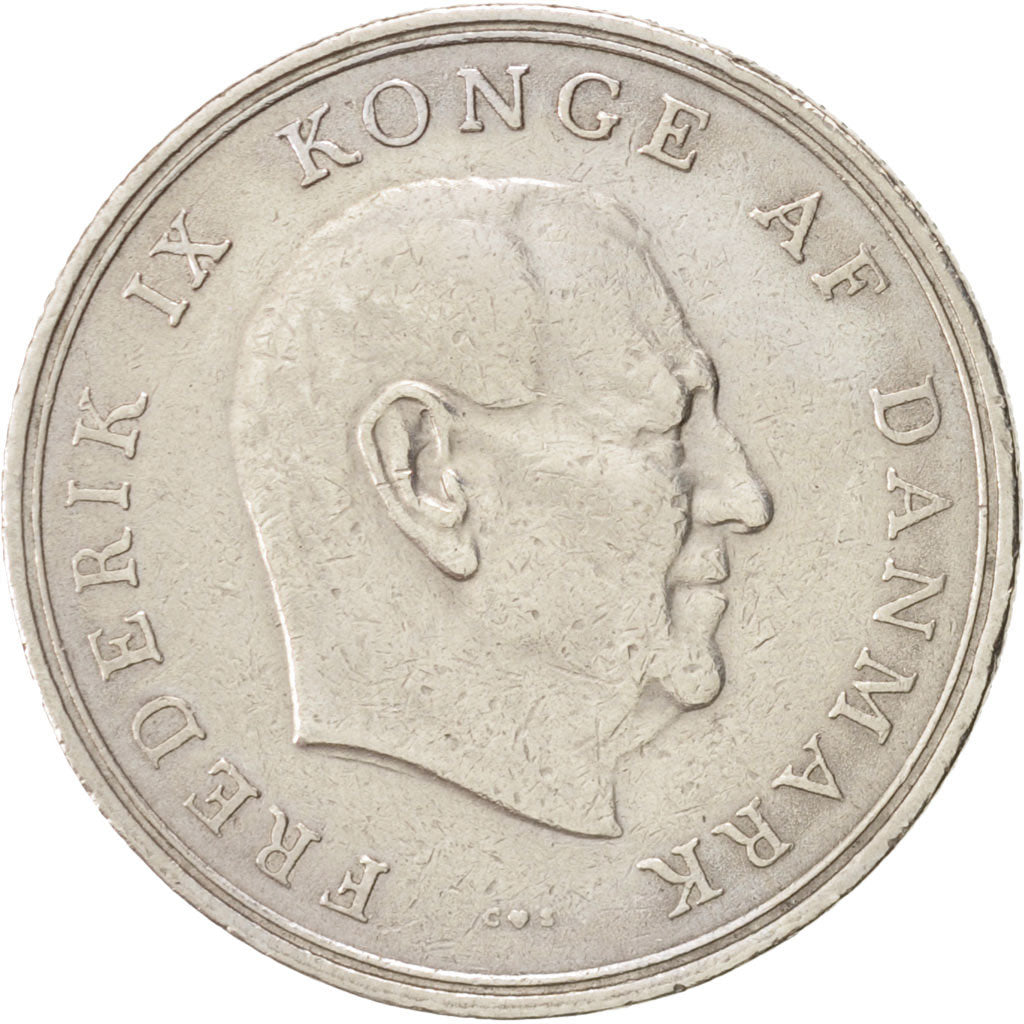Coin, Denmark, Frederik IX, Krone, 1962, Copenhagen, EF(40-45), Copper-nickel