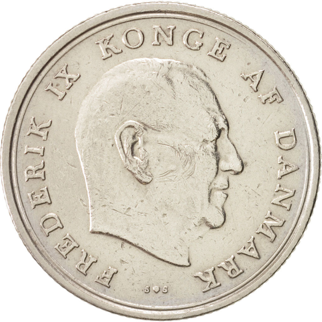 Coin, Denmark, Frederik IX, Krone, 1972, Copenhagen, EF(40-45), Copper-nickel