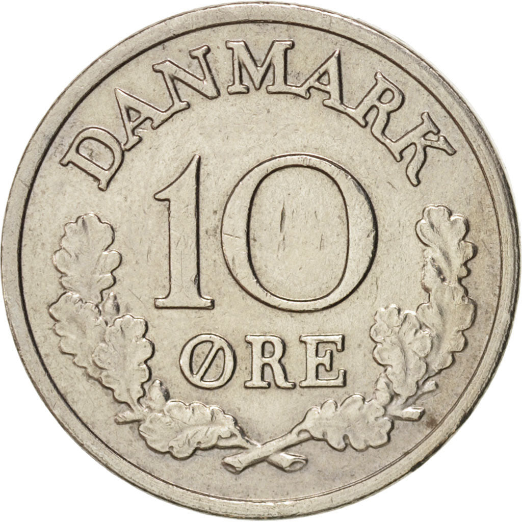 Monnaie, Danemark, Frederik IX, 10 Öre, 1971, Copenhagen, TTB+, Copper-nickel