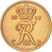 Coin, Denmark, Frederik IX, 5 Öre, 1967, Copenhagen, EF(40-45), Bronze