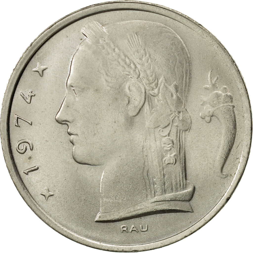 Coin, Belgium, 5 Francs, 5 Frank, 1974, AU(55-58), Copper-nickel, KM:135.1