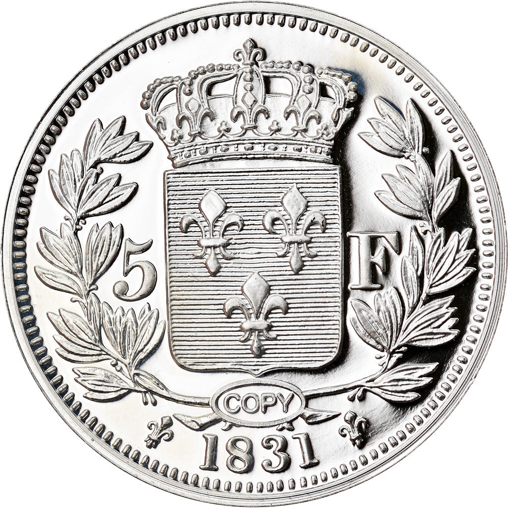 France, Medal, Henri V, Reproduction de la 5 Francs Henri V 1831, MS(65-70)