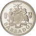 Moneta, Barbados, 25 Cents, 1973, Franklin Mint, MS(63), Miedź-Nikiel, KM:13