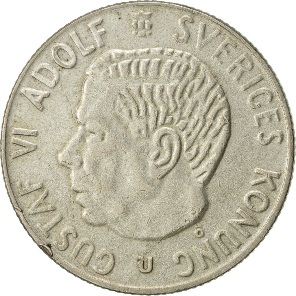 Coin, Sweden, Gustaf VI, Krona, 1967, EF(40-45), Silver, KM:826
