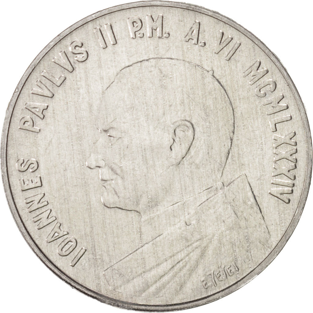 Coin, VATICAN CITY, John Paul II, 10 Lire, 1984, Rome, MS(65-70), Aluminum