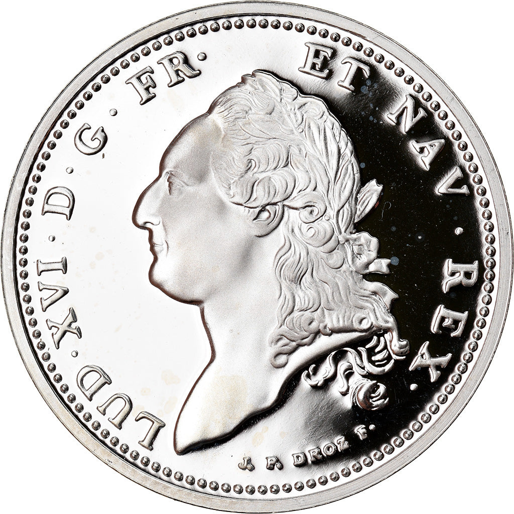 France, Medal, Reproduction de l'Ecu de Calonne 1786, MS(65-70), Silver