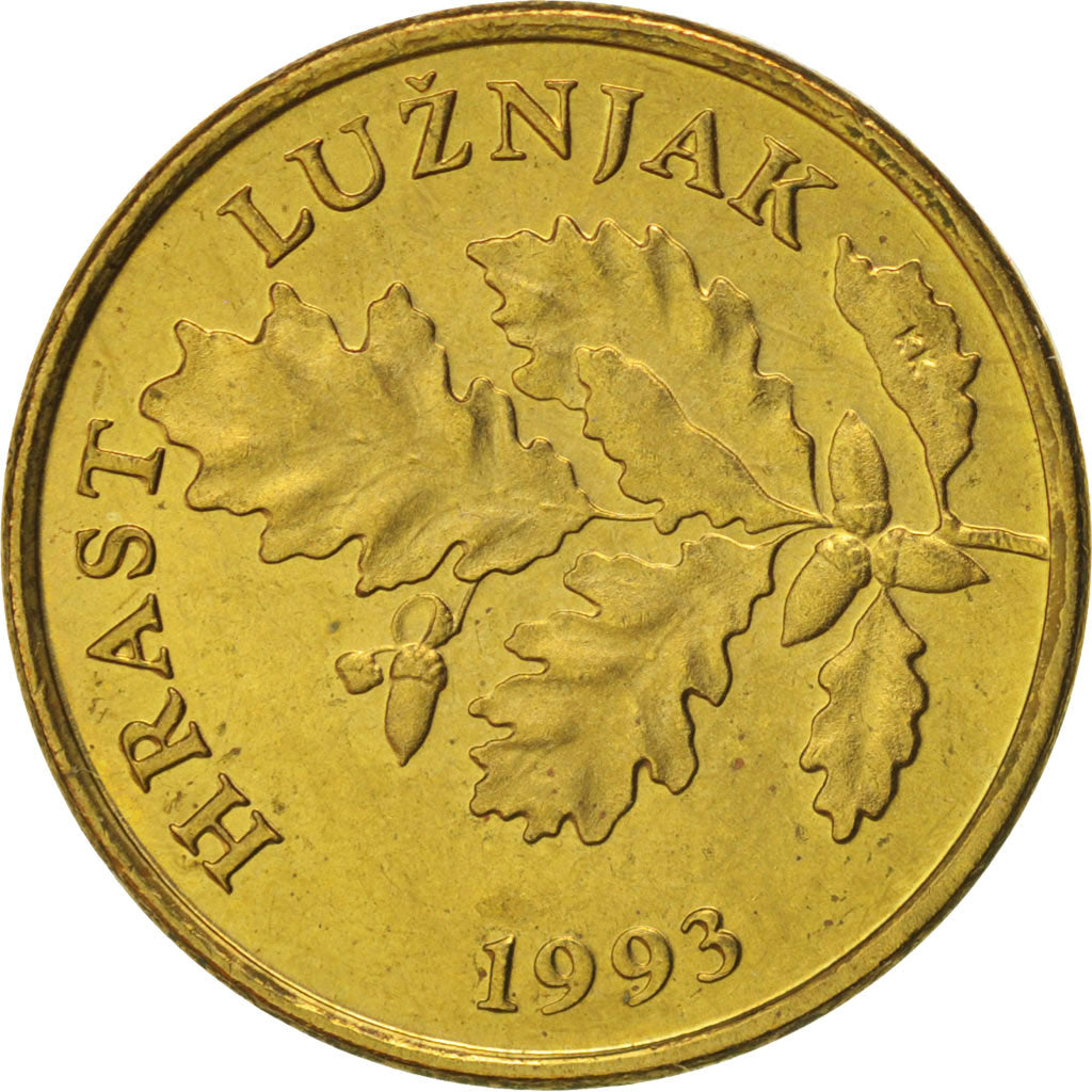 Coin, Croatia, 5 Lipa, 1993, MS(63), Brass plated steel, KM:5