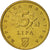 Coin, Croatia, 5 Lipa, 1993, MS(63), Brass plated steel, KM:5