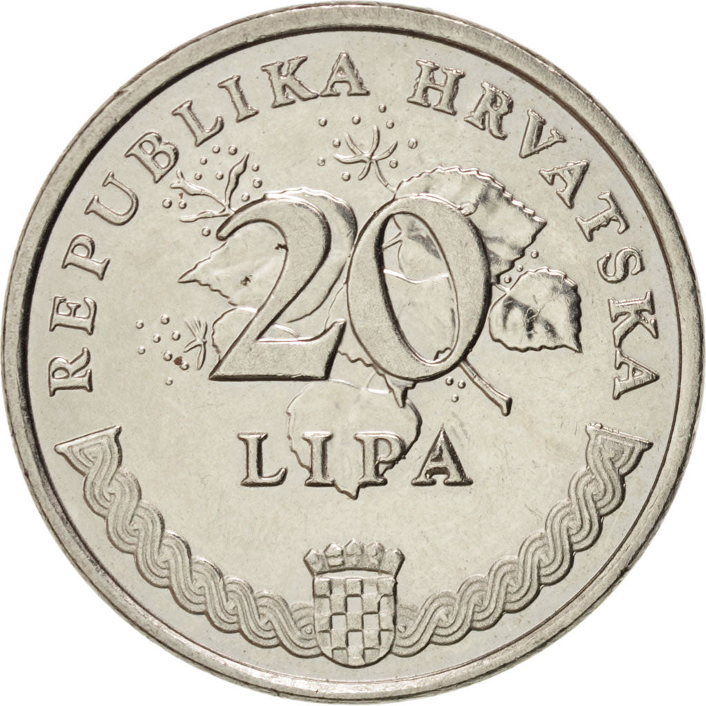 Moneta, Croazia, 20 Lipa, 2007, SPL-, Acciaio placcato nichel, KM:7