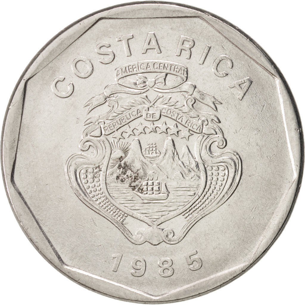 Münze, Costa Rica, 20 Colones, 1985, SS+, Stainless Steel, KM:216.2