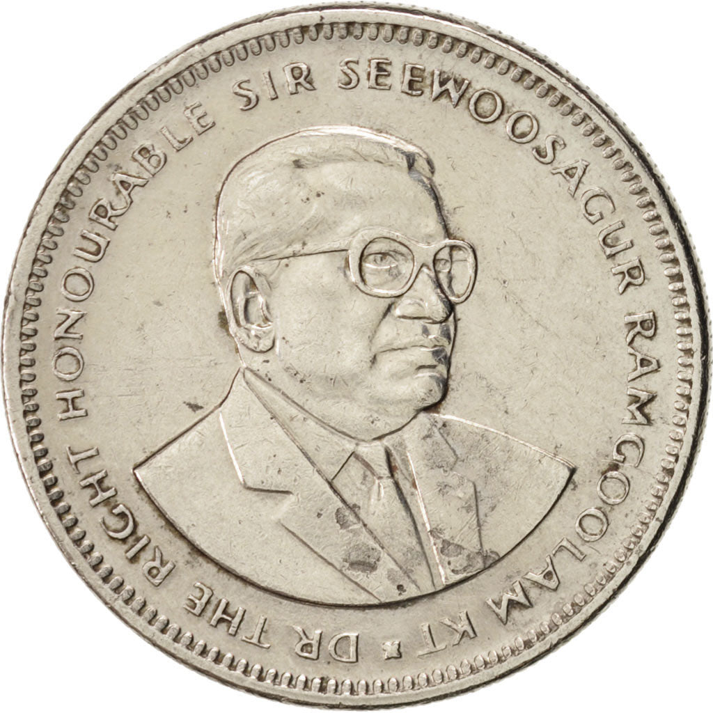 Monnaie, Mauritius, 1/2 Rupee, 1987, TTB+, Nickel plated steel, KM:54