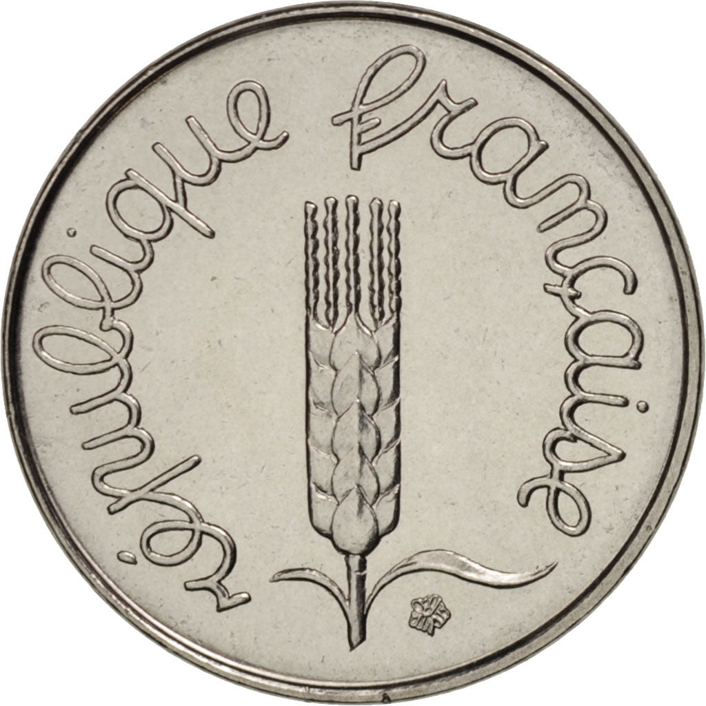 Moneta, Francja, Épi, Centime, 1976, Paris, MS(65-70), Stal nierdzewna, KM:928