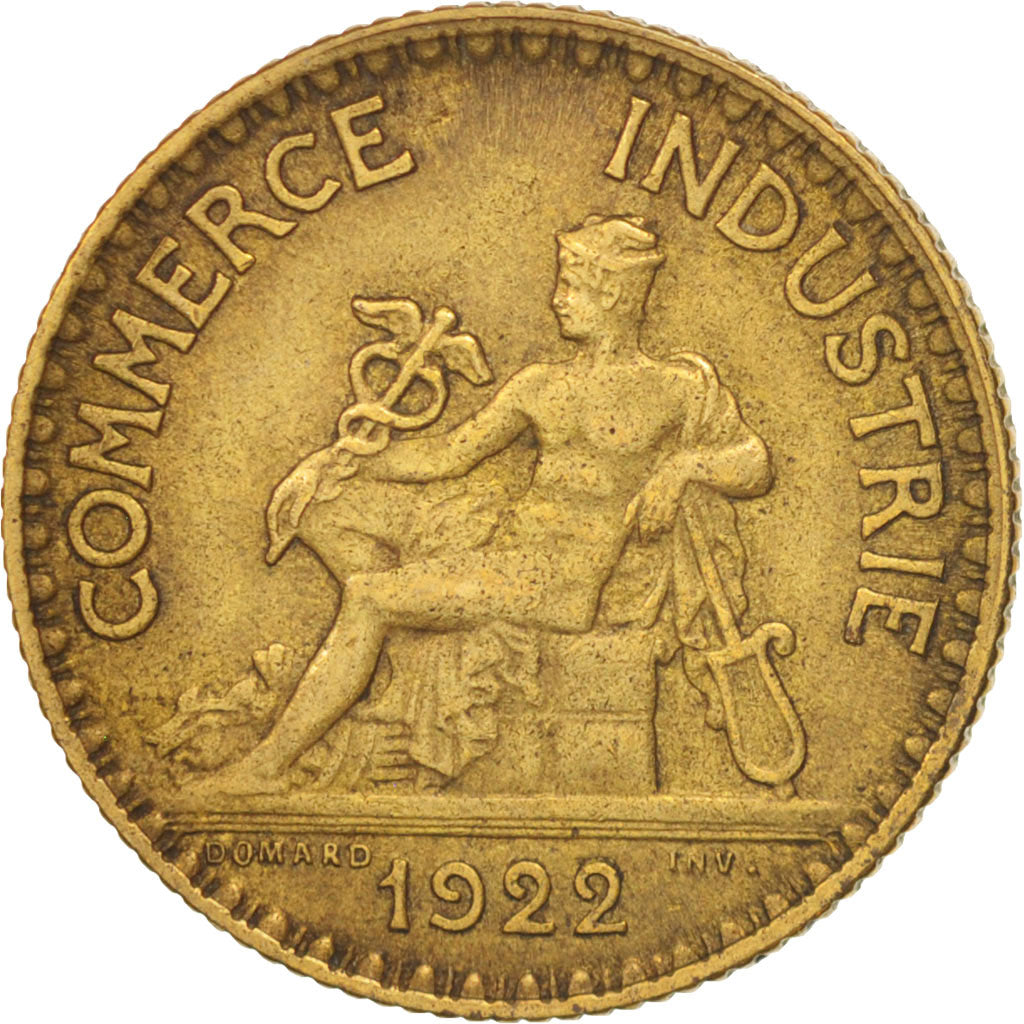 Coin, France, Chambre de commerce, Franc, 1922, Paris, AU(50-53)