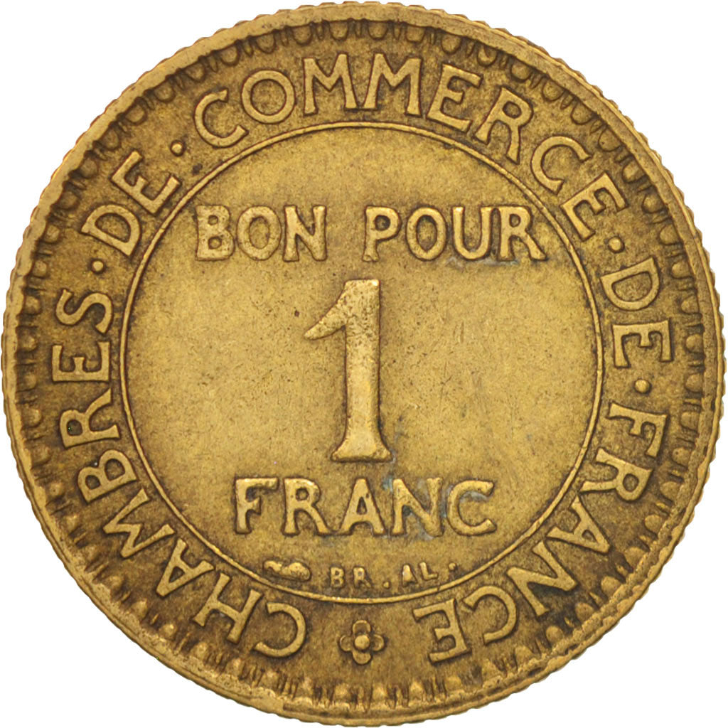 Coin, France, Chambre de commerce, Franc, 1922, Paris, AU(50-53)