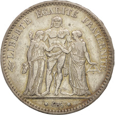 Monnaie, France, Hercule, 5 Francs, 1875, Bordeaux, TB+, Argent, KM:820.2