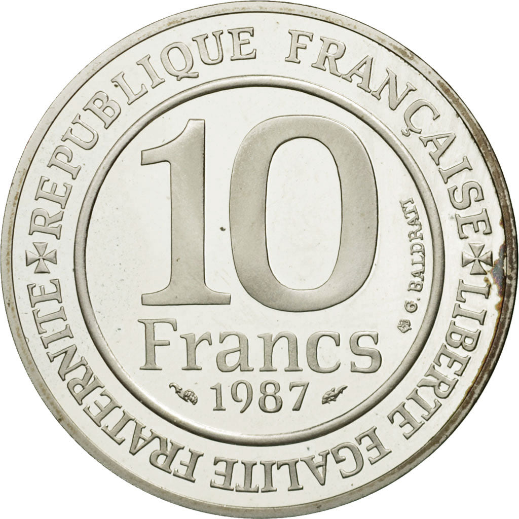 Moneta, Francia, 10 Francs, 1987, SPL, Argento, KM:961a, Gadoury:820