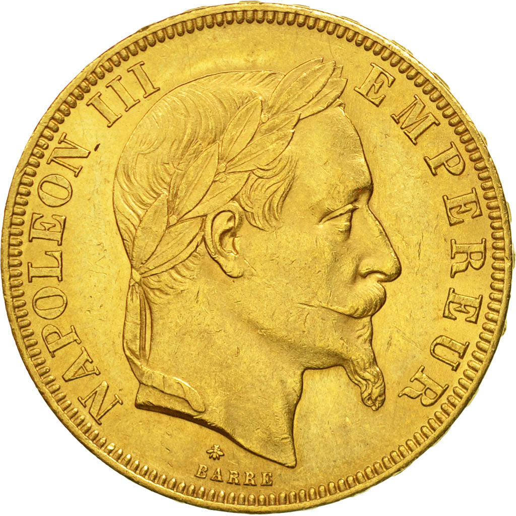 Munten, Frankrijk, Napoleon III, Napoléon III, 50 Francs, 1866, Paris, PR