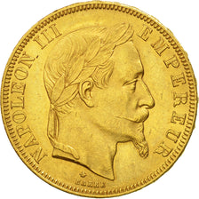 Munten, Frankrijk, Napoleon III, Napoléon III, 50 Francs, 1866, Paris, PR