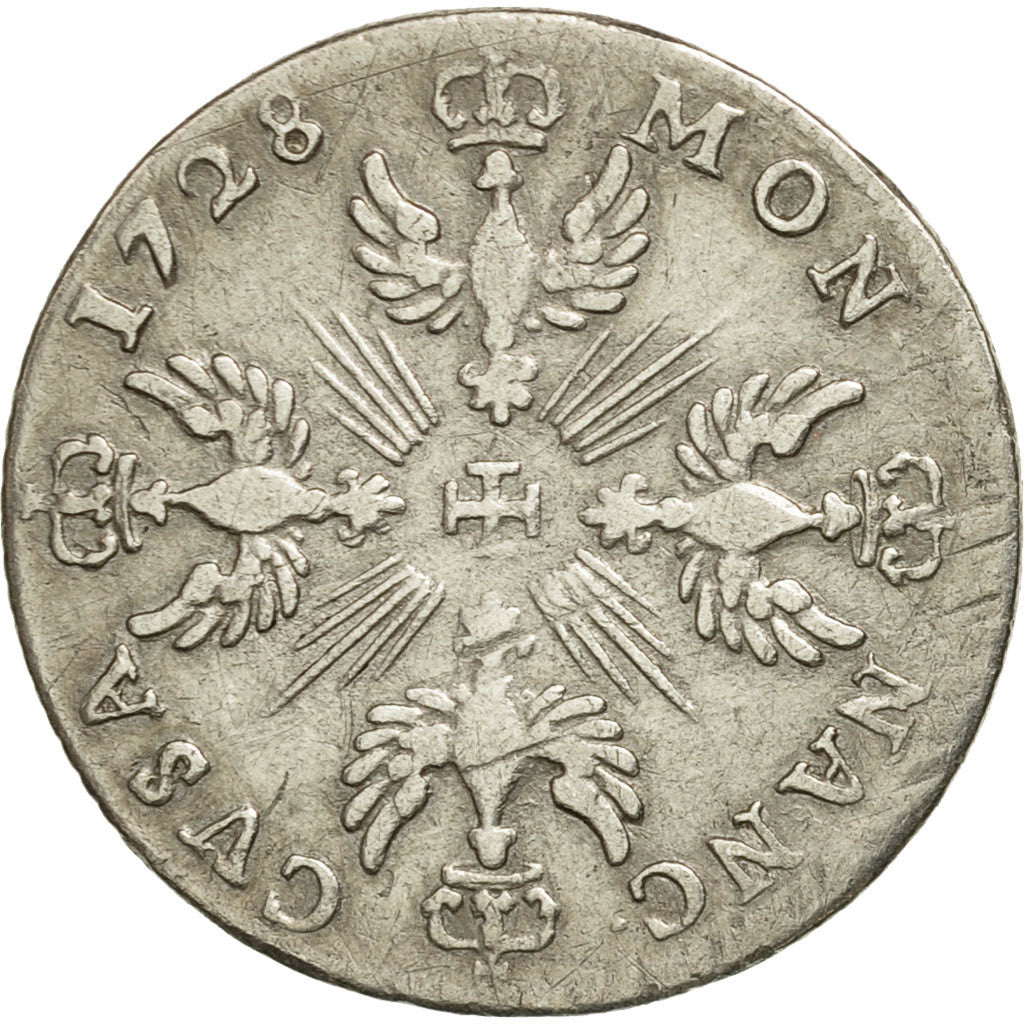 Duché de Lorraine, Léopold Ier, Masson, 1728, Nancy, Argent, TB+, Boudeau:1584
