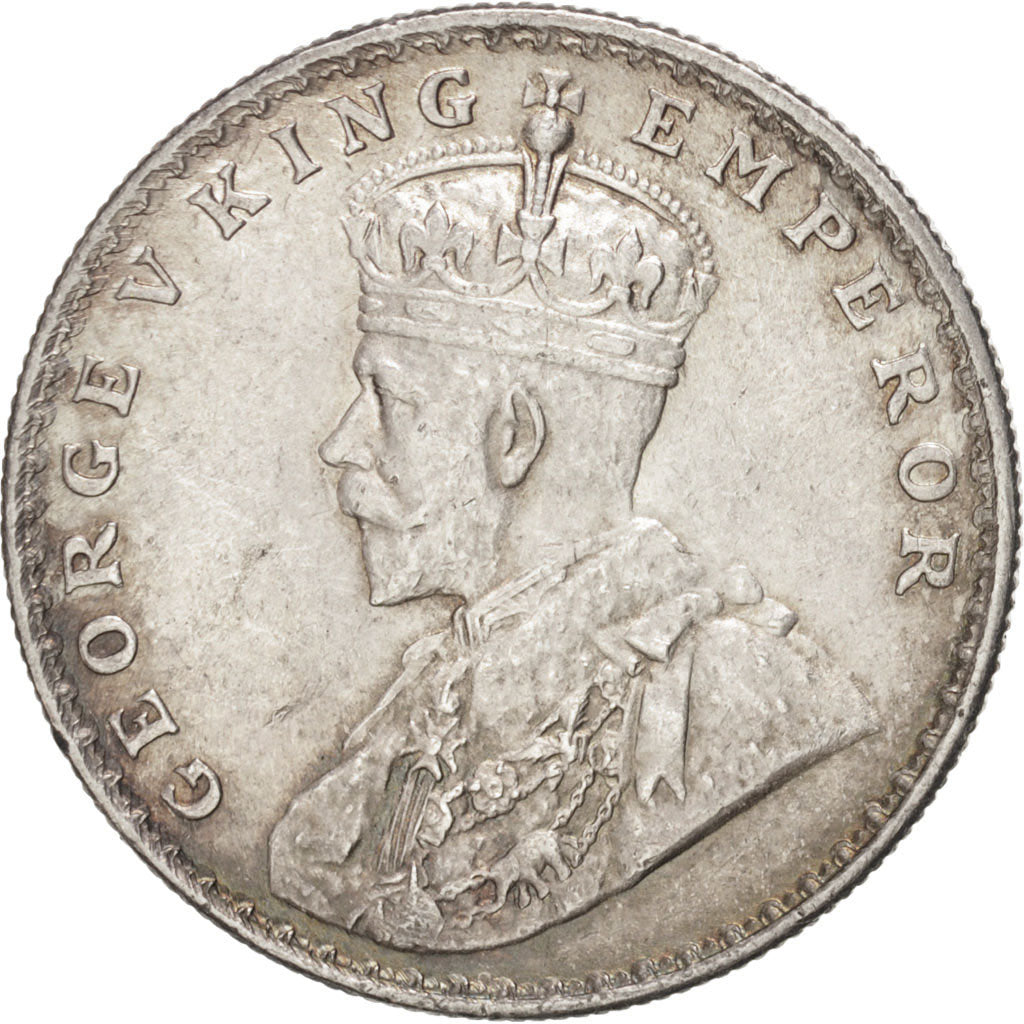 Münze, INDIA-BRITISH, George V, Rupee, 1918, Bombay, VZ+, Silber, KM:524