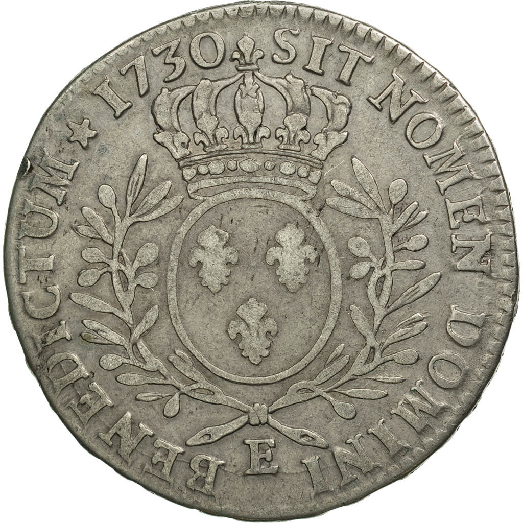 Coin, France, Louis XV, 1/2 Écu aux branches d'olivier, 1/2 ECU, 44 Sols, 1730