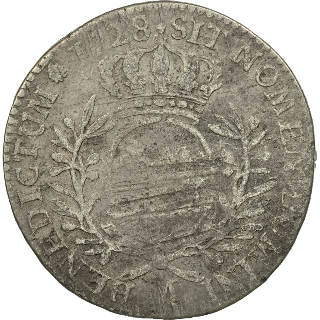 Munten, Frankrijk, Louis XV, 1/2 Écu aux branches d'olivier, 1/2 ECU, 44 Sols