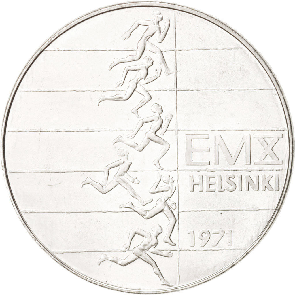 Coin, Finland, 10 Markkaa, 1971, Helsinki, MS(63), Silver, KM:52