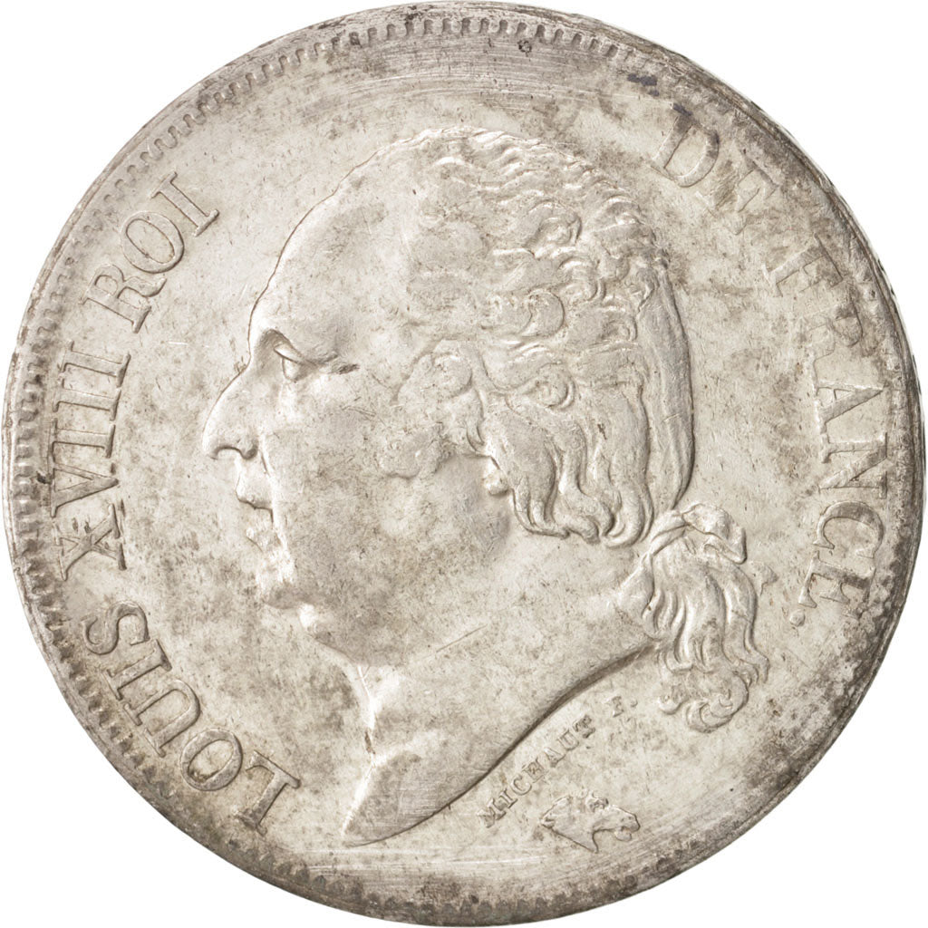 Monnaie, France, Louis XVIII, Louis XVIII, 5 Francs, 1824, Lille, TTB+, Argent