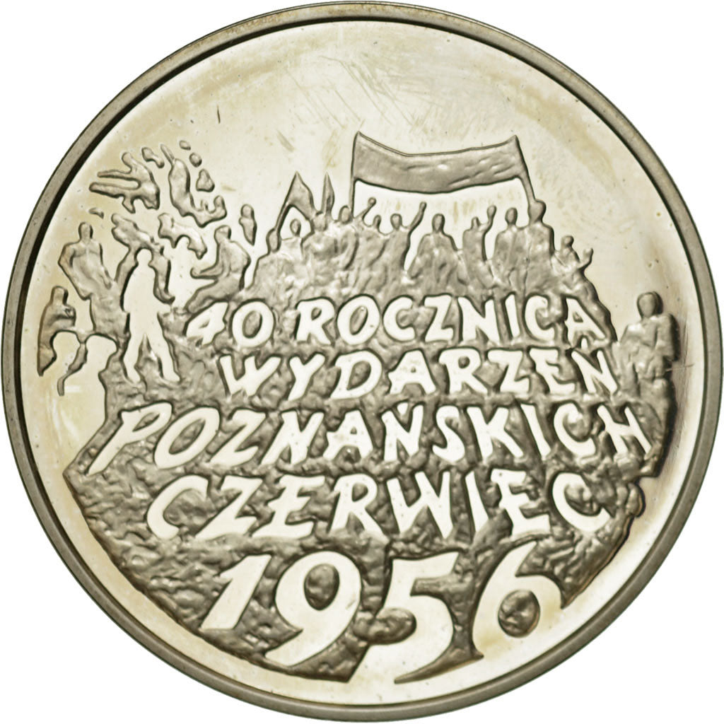 Poland, 10 Zlotych, Poznan Workers Protest, 1996, Warsaw, Proof, Silver
