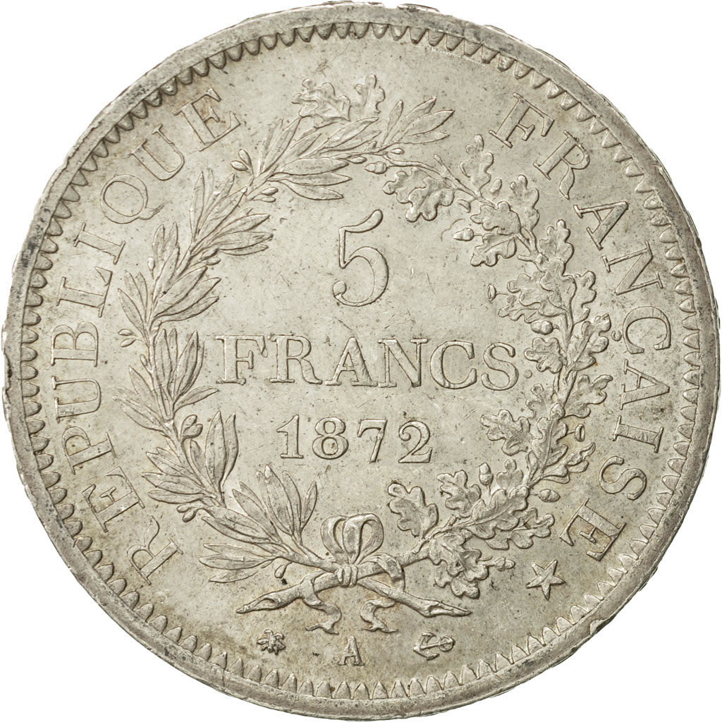 Coin, France, Hercule, 5 Francs, 1872, Paris, AU(55-58), Silver, KM:820.1