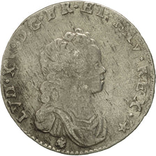 Francja, Louis XV, 1/10 Écu vertugadin, 1716, Montpellier, reformed, Srebro