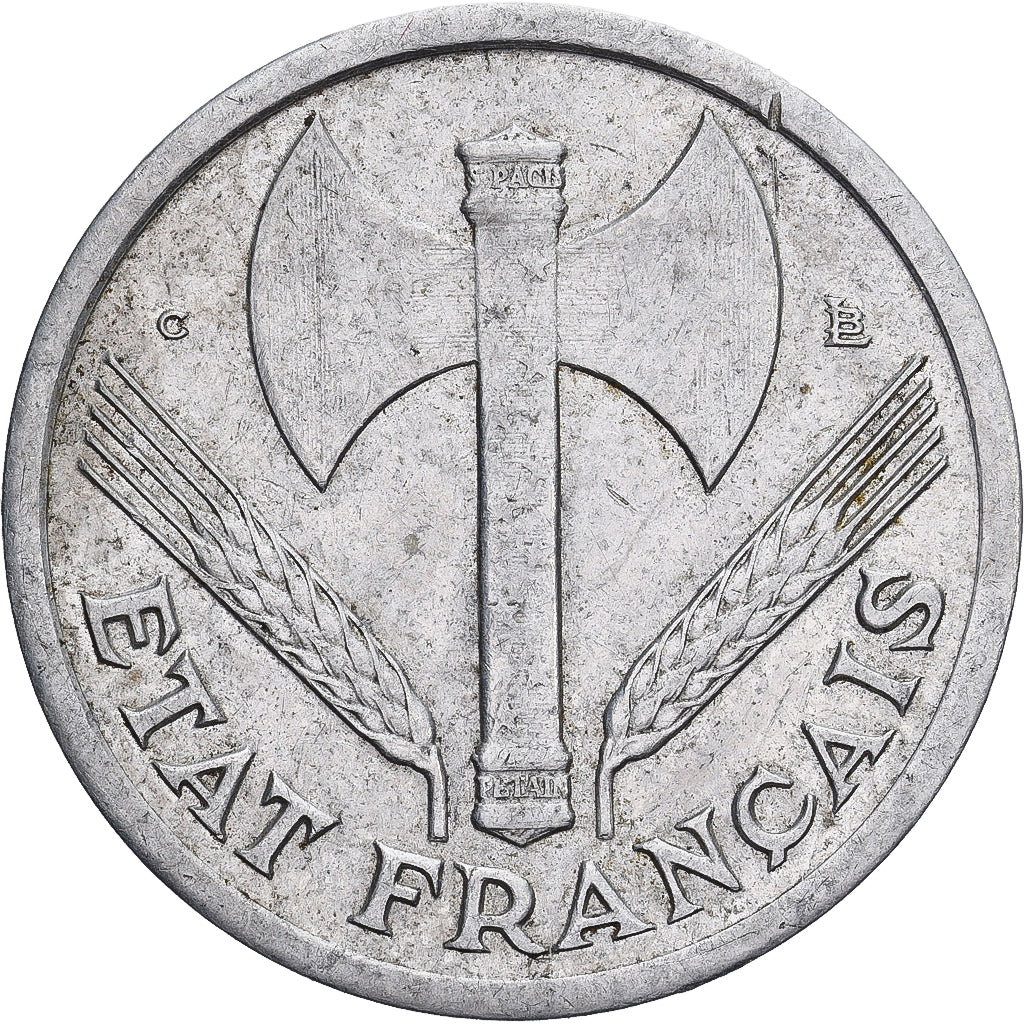 Coin, France, Bazor, Franc, 1944, Castelsarrasin, EF(40-45), Aluminum, KM:902.3