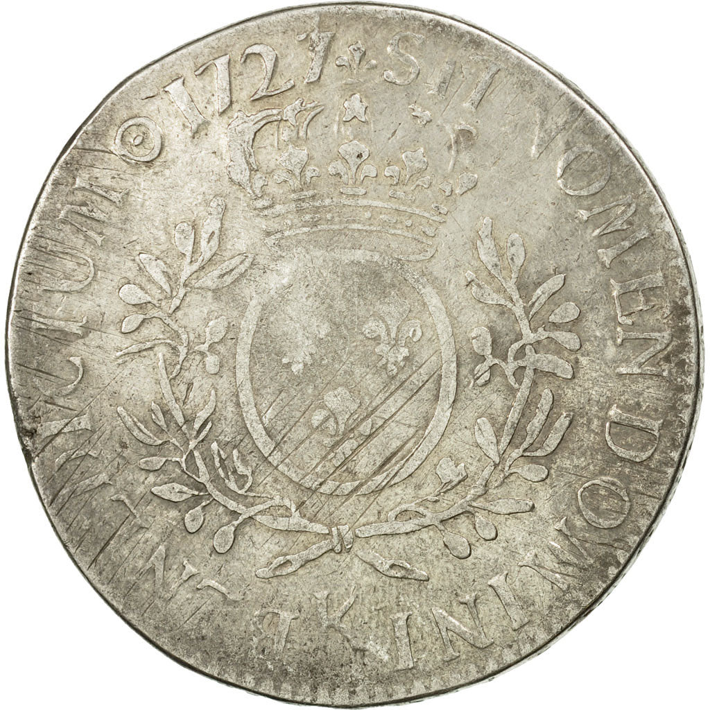 Coin, France, Louis XV, Écu aux branches d'olivier, Ecu, 1727, Bordeaux