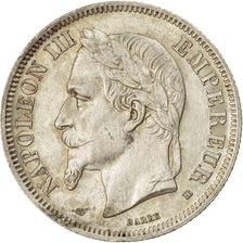 France, Napoléon III, 2 Francs, 1866, Strasbourg, Argent, SUP, Gadoury:527