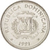 Monnaie, Dominican Republic, 25 Centavos, 1991, SUP, Nickel Clad Steel, KM:71.1