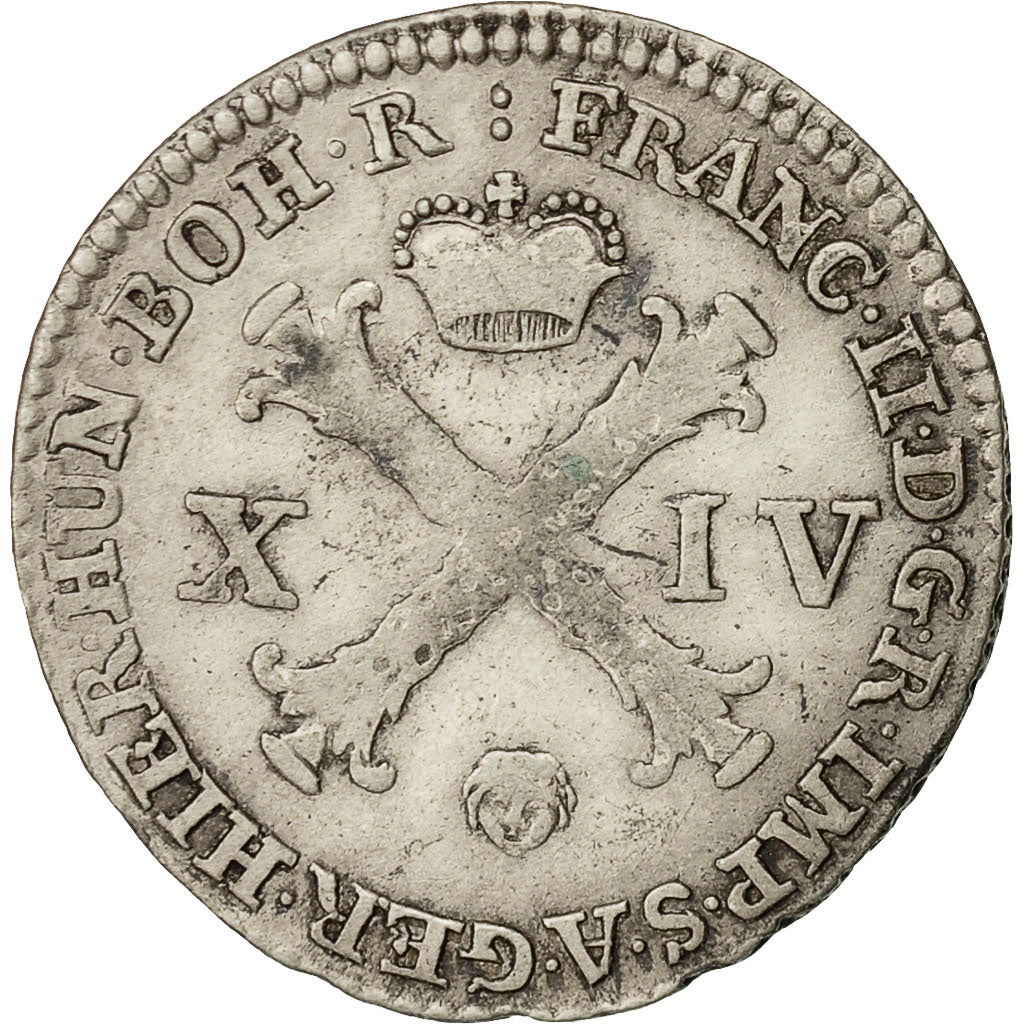 Austrian Netherlands, Franz II, 14 Liards, 1794, Brussels, Silver, VF(30-35)