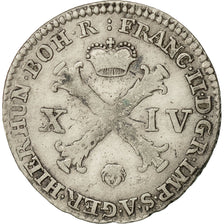 Austrian Netherlands, Franz II, 14 Liards, 1794, Brussels, Silver, VF(30-35)