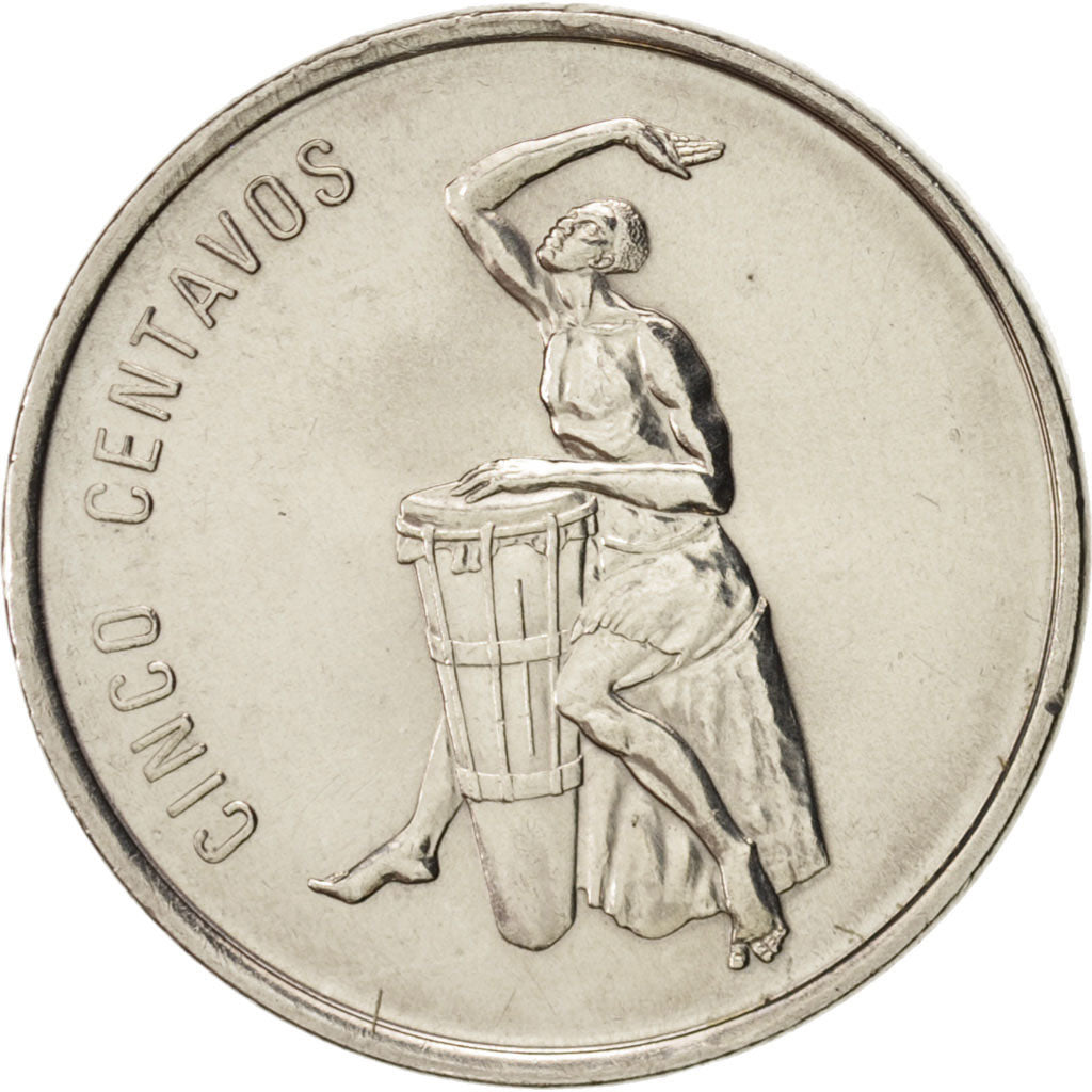 Coin, Dominican Republic, 5 Centavos, 1989, MS(65-70), Nickel Clad Steel, KM:69