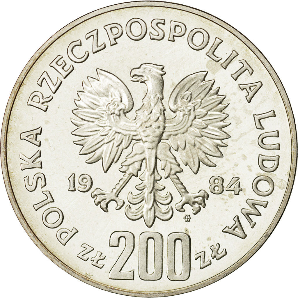 Moneta, Polonia, 200 Zlotych, 1984, Warsaw, FDC, Argento, KM:150