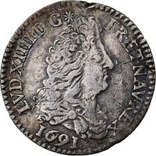 France, Louis XIV, 1/12 Ecu aux 8 L, 1691, Paris, Argent, TB+, Gadoury:118