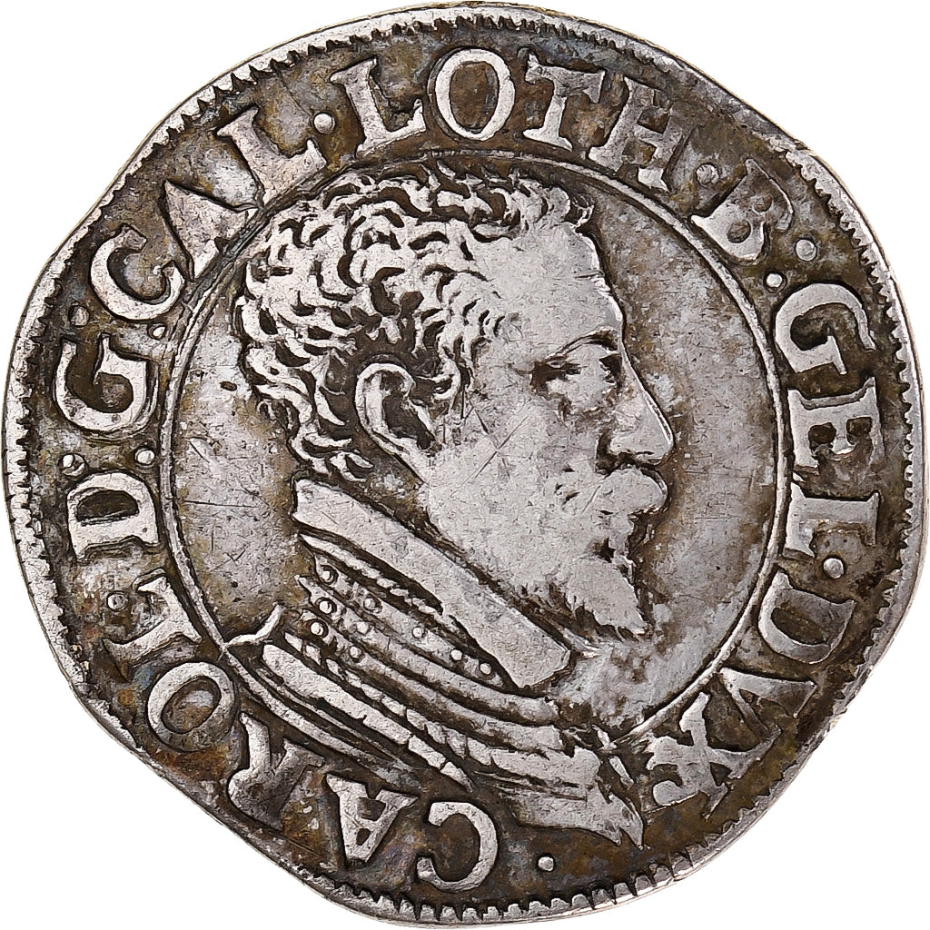Duché de Lorraine, Charles III, Teston, 1582-1608, Nancy, Argent, TTB