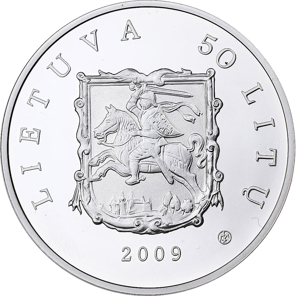 Lithuania, 50 Litu, Tytuvenai, 2009, Vilnius, Silver, MS(65-70), KM:164