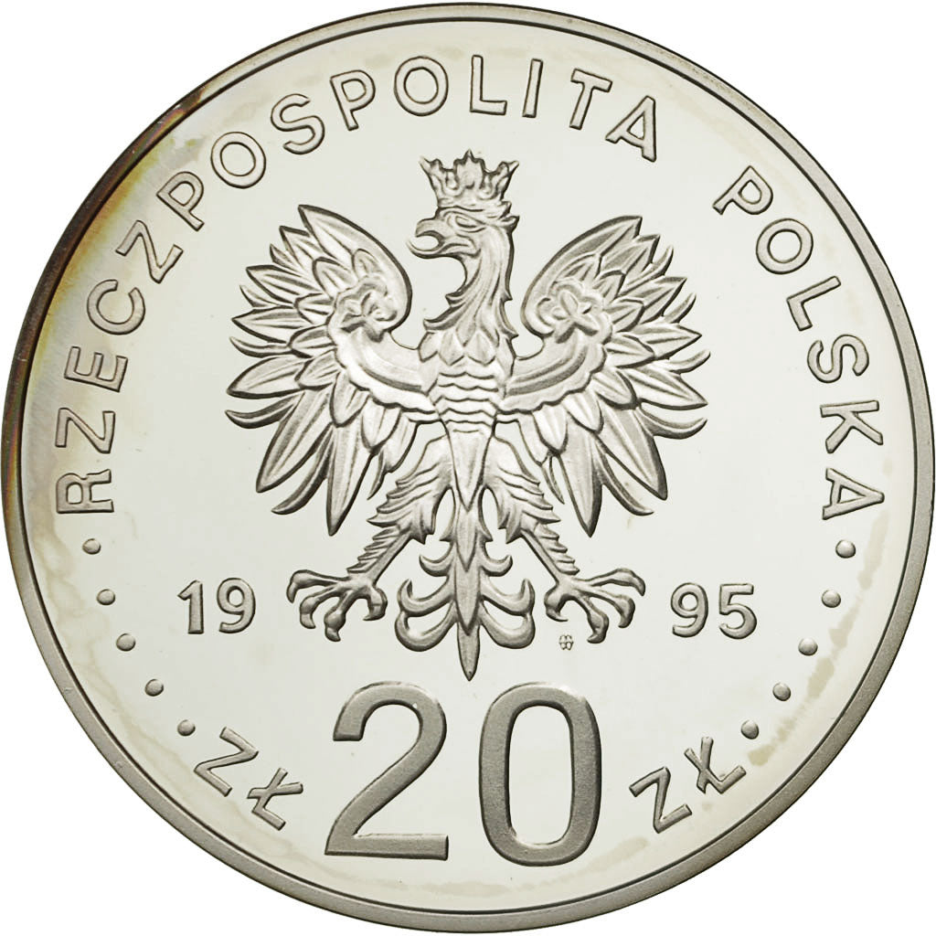 Coin, Poland, 20 Zlotych, 1995, MS(65-70), Silver, KM:291