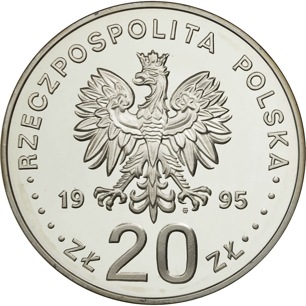 Coin, Poland, 20 Zlotych, 1995, MS(65-70), Silver, KM:291