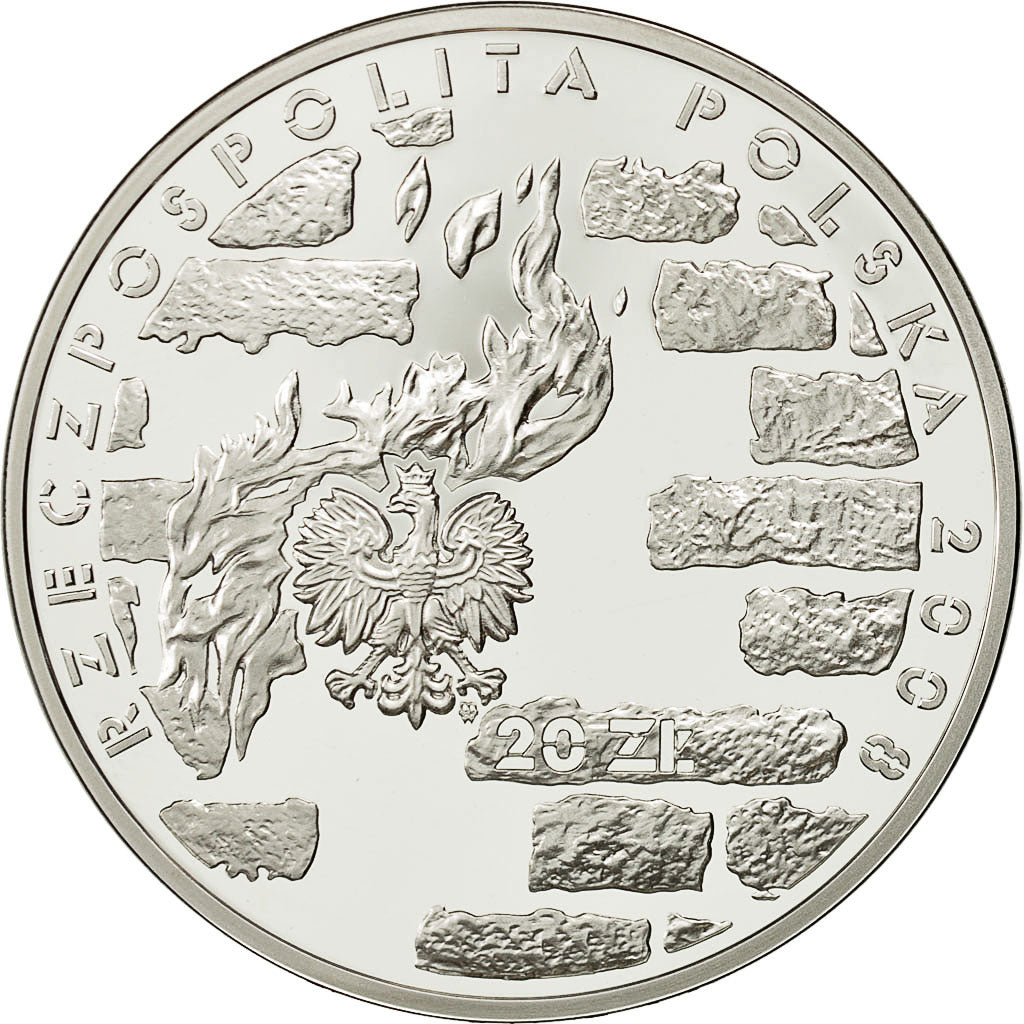 Coin, Poland, 20 Zlotych, 2008, Warsaw, MS(65-70), Silver, KM:636